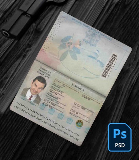 Jamaica passport PSD